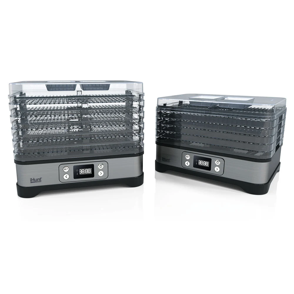Aparat pentru Uscat Alimente iHunt Bro 3 în 1 Dehydrator, 220W, Inox Premium, Control Temperatură, Temporizator, Menținere la Cald, Oprire Automată [6]