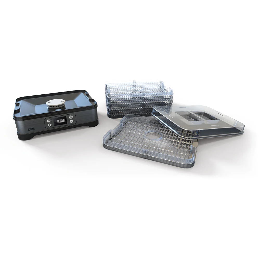 Aparat pentru Uscat Alimente iHunt Bro 3 în 1 Dehydrator, 220W, Inox Premium, Control Temperatură, Temporizator, Menținere la Cald, Oprire Automată [7]
