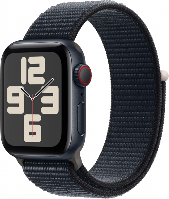 Apple Watch SE 2nd Gen, Cellular, 40mm Midnight Aluminum Case with Midnight Sport Loop