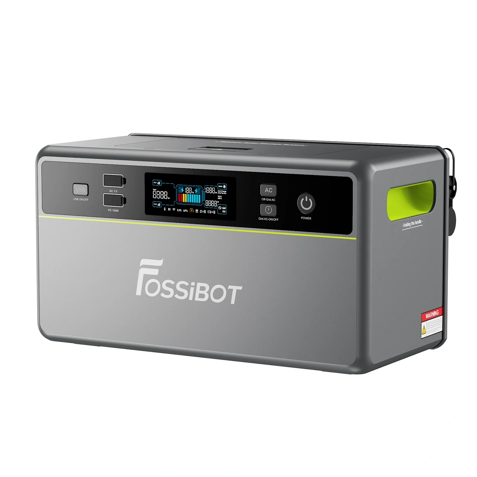 FOSSiBOT FBP1200 Energy Storage Battery, 1958Wh LiFePO4, 1200W Output, 2000W Solar Input, Bluetooth, WiFi, IP65 [2]