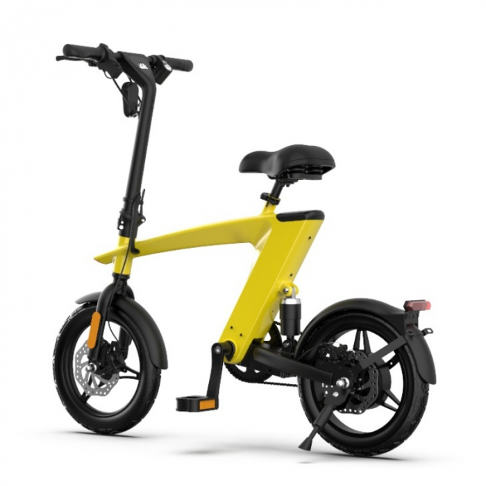 Bicicleta electrica iSEN H1 Flying Fish Galben, 250W, 22NM, Rulare full electric sau asistata, 25km/h, IPX4, Baterie detasabila 10Ah [8]