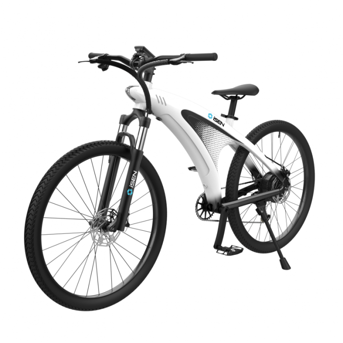 Electric bicycle iSEN Q5 White, 650W, 27.5" Wheel, 9 Shimano Speeds, Full Electric or Assisted Riding, 45km/h, Detachable Battery, IPX4 [2]