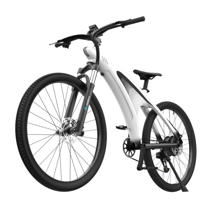 Electric bicycle iSEN Q5 White, 650W, 27.5" Wheel, 9 Shimano Speeds, Full Electric or Assisted Riding, 45km/h, Detachable Battery, IPX4 [7]