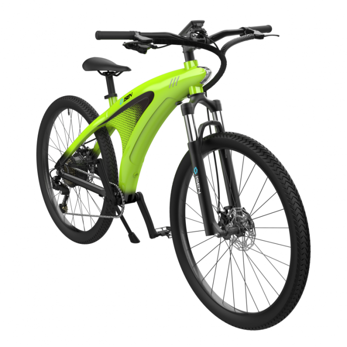 Electric bicycle iSEN Q5 Green, 650W, 27.5" Wheel, 9 Shimano speeds, Full Electric or Assisted Riding, 45km/h, Detachable Battery, IPX4 [7]
