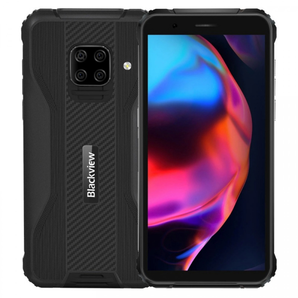 Telefon mobil Blackview BV5100 Negru, 4G, IPS 5.7 , 4GB RAM, 128GB ROM, Android 10, Helio P22, NFC, Incarcare wireless, 5580mAh, Dual SIM