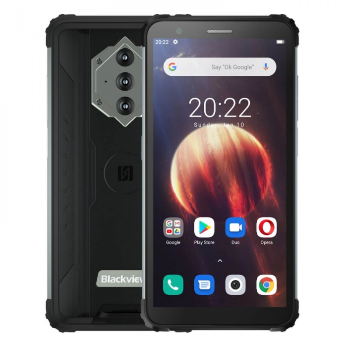 Telefon mobil Blackview BV6600 Negru, 4G, IPS 5.7 , 4GB RAM, 64GB ROM, Android 10, Helio A25 OctaCore, NFC, 8580mAh, Dual SIM