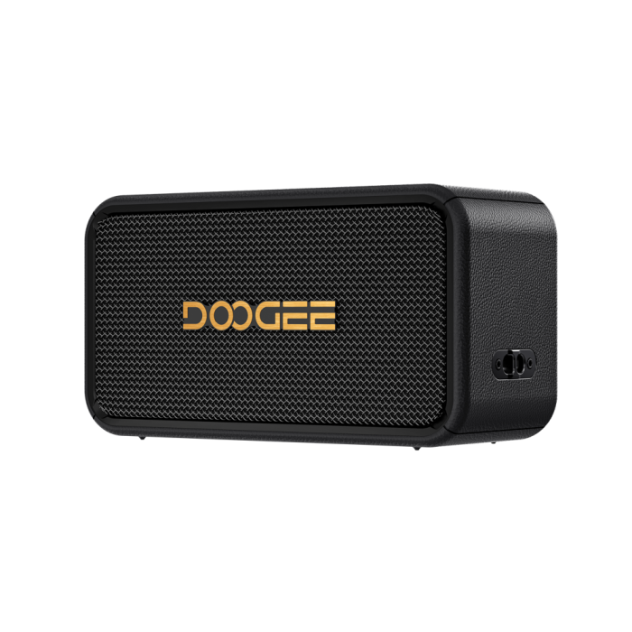 DOOGEE Field Rush Hordozható Hangszóró, Fekete, Bluetooth, 130W, 2.1 Sztereó, Extra Bass, IP67, Mélynyomó, TWS, Beépített Mikrofon, USB, Kültéri Használatra [7]