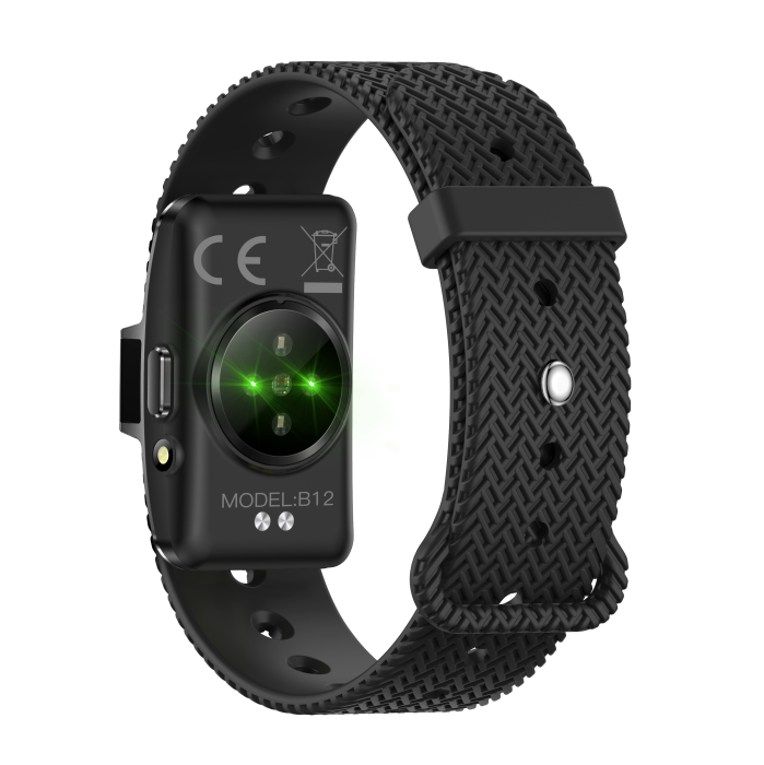 iSEN B12 Smart Band, Black, 0.80”, Bluetooth 5.3, Heart Rate, SpO2, Sleep Monitoring, Sports Modes, IP68, NxWear, 130mAh Battery, 10–15 Days Battery Life [2]
