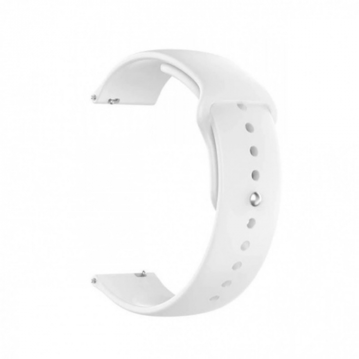Bratara de schimb din silicon alb de 22mm pentru smartwatch iSEN Watch i8 imagine noua