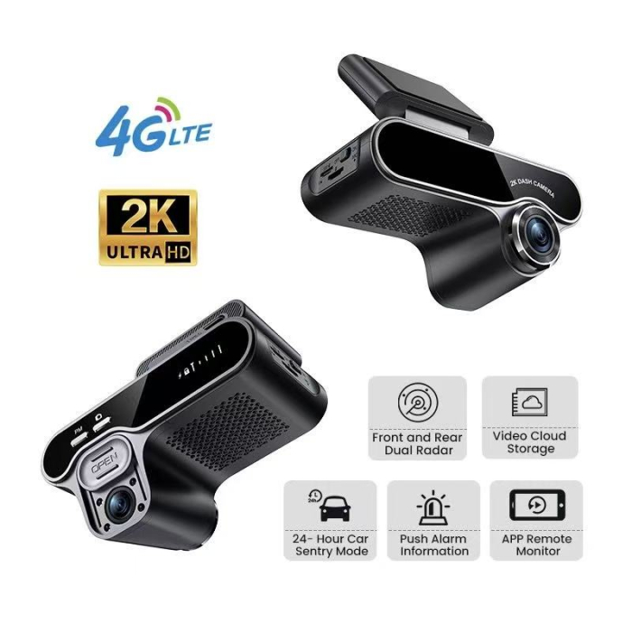 iSEN Q10 Car Dash Cam DVR, Black, 4G LTE, Dual (Front + In-Cabin), Full HD 1080P, 940nm IR Night Vision, 24G Radar, Motion + Human Detection, Low-Power Parking Mode <0.3s, GPS, Two-Way Audio, Privacy [2]