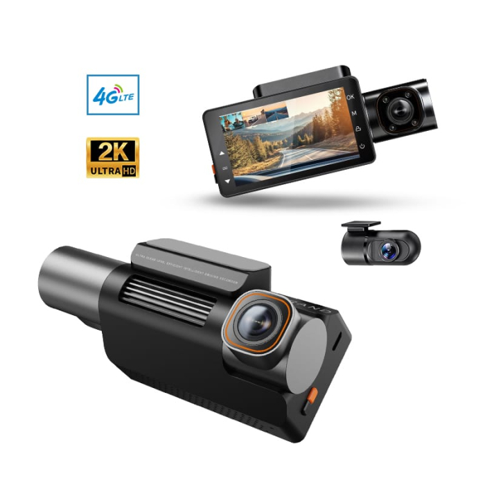 Cameră Auto iSEN K5000 Dash Cam 4G LTE, Quad Cameră 2K + 1080P, Ecran 3", 256MB RAM, 512MB ROM, GPS, WiFi, ADAS, BSD, Monitorizare Parcare [6]
