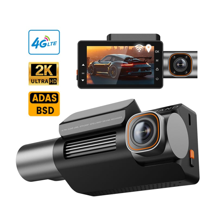 Cameră Auto iSEN K5000 Dash Cam 4G LTE, Quad Cameră 2K + 1080P, Ecran 3", 256MB RAM, 512MB ROM, GPS, WiFi, ADAS, BSD, Monitorizare Parcare [5]