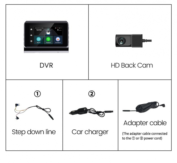 Camera Auto iSEN P85, 4G LTE, 3" IPS, 2K 25fps, WiFi Hotspot, GPS Beidou, Monitorizare la Distanta, G-sensor, Comunicare bidirectionala, Camera fata/spate [3]