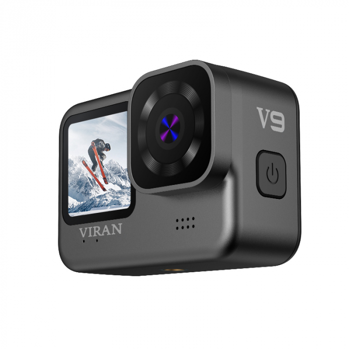 Camera de actiune iSEN VIRAN V9, Negru, 4K, LCD, 2.0", Filmare 170°, Wi-Fi, Funcție anti-tremurat, Telecomandă wireless, 1200 mAh [2]