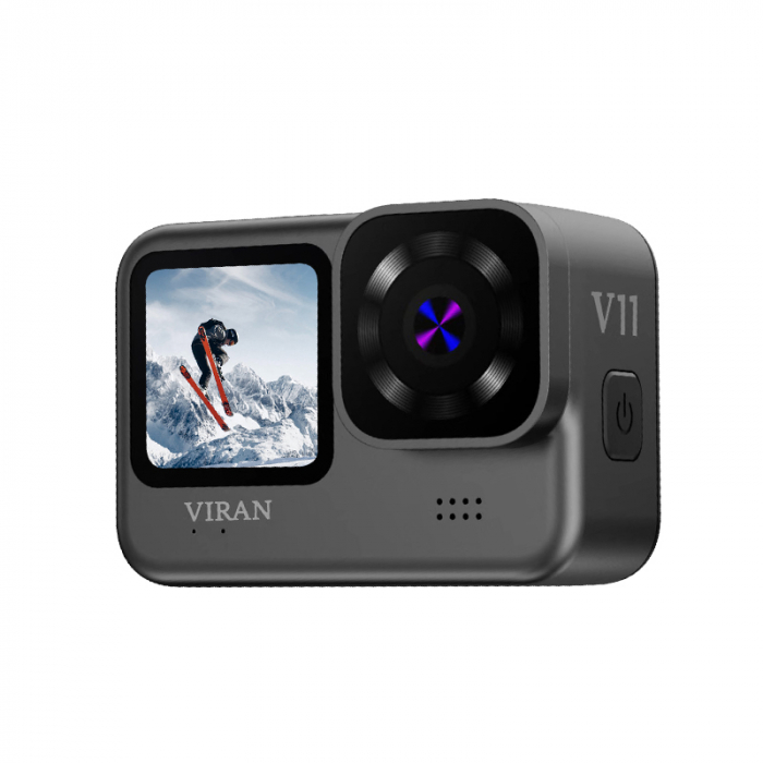 Camera de acțiune iSEN VIRAN V11, Negru, 5K/4K, LCD, 2.2", Ecran selfie 1.5", Wi-Fi, Funcție anti-tremurat, Telecomandă wireless, 1200 mAh [2]