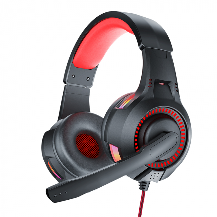 Casti gaming cu fir over-ear Bluedio D5 Negru, Microfon, USB, 3.5mm jack audio, 3.5mm jack microfon