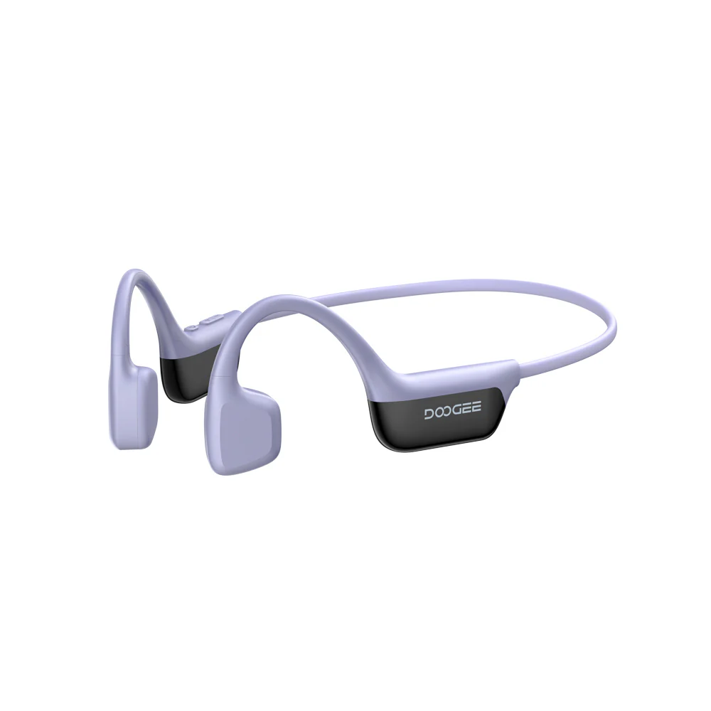 DOOGEE BoneBeat Run Digital Open-Ear Headphones, Purple, Bluetooth 6.0, LED Display, IP67, 10h Playtime, Dual Device [4]