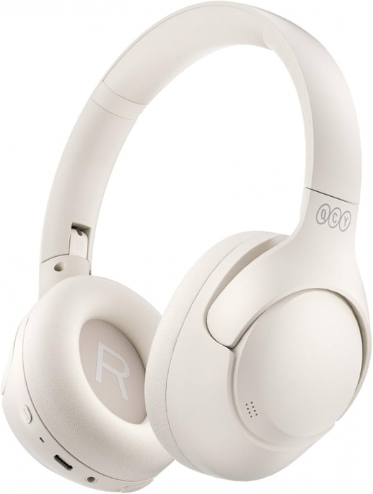Căști wireless ANC Over-Ear QCY H3 Alb, Bluetooth 5.4, Control buton, IPX4 [2]