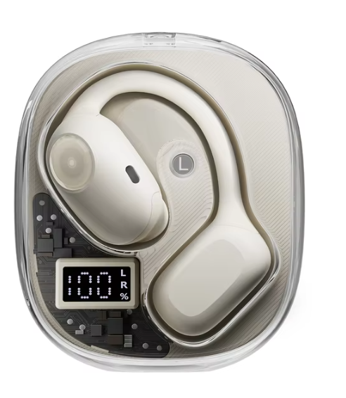 Casti wireless open-ear Blackview AirBuds 100 cu cutie de incarcare 500mAh, Bluetooth 5.3, Seashell White [3]