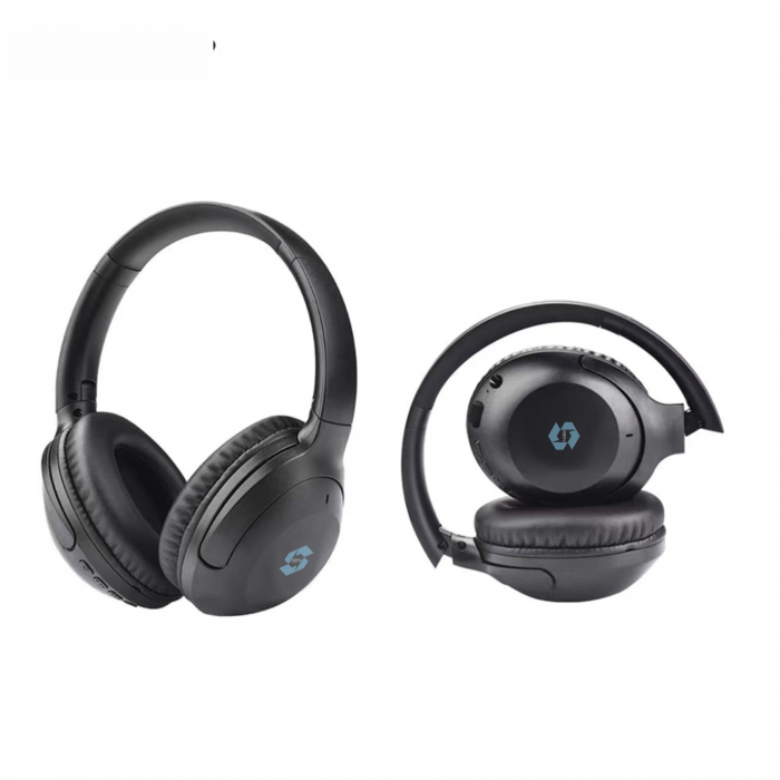 Casti wireless over-ear pliabile iSEN HL2, Negru, Bluetooth v5.3, Microfon incorporat, ANC (active noise cancelling), Bas stereo, 300mAh [4]