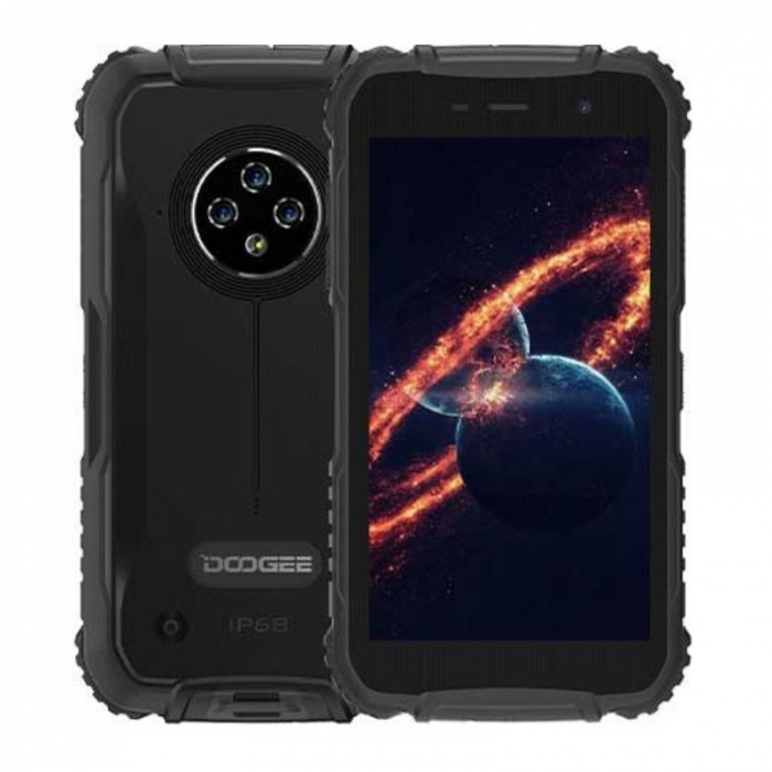 Telefon mobil Doogee S35 Negru, 4G, IPS 5.0 HD+, 2GB RAM, 16GB ROM, Android 10, MT6737V WA QuadCore, Face ID, IP68, 4350mAh, Dual SIM