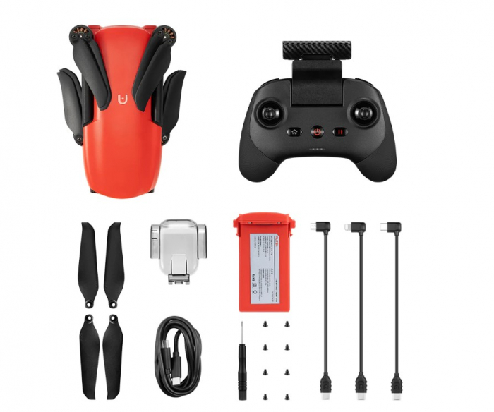 Drona pliabila Autel Evo Nano+ Standard, Rosu, 4K, 48MP, 1/2" CMOS, Gimbal pe 3 axe, GPS, 28 min timp zbor, Slot memorie, 2250 mAh [2]