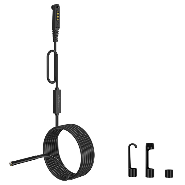 Endoscop portabil HD 3 in 1 Ulefone uSmart E02 Negru pentru Ulefone Armor 24, 21, 19, 18, 16 Pro, 13, 9/9E, 2m cablu semi-rigid, 7 LED-uri [2]