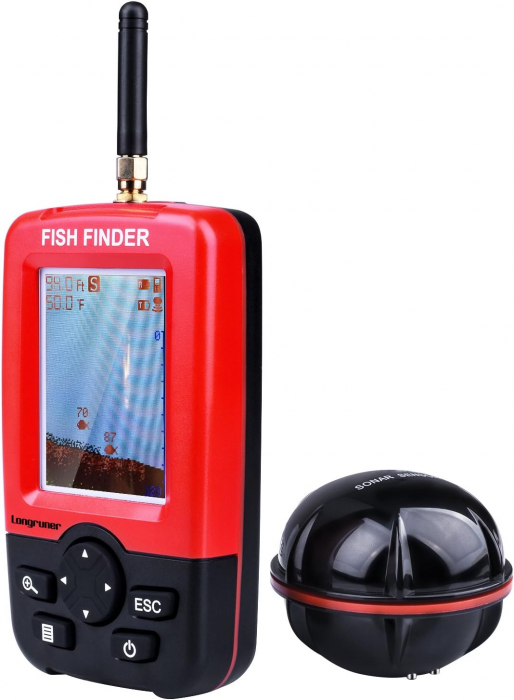 Fish Finder iSEN XJ01, Portable and intelligent fish finder, LCD screen, 100m Wireless Sonar Sensor, Sonar Echo Sounder [6]