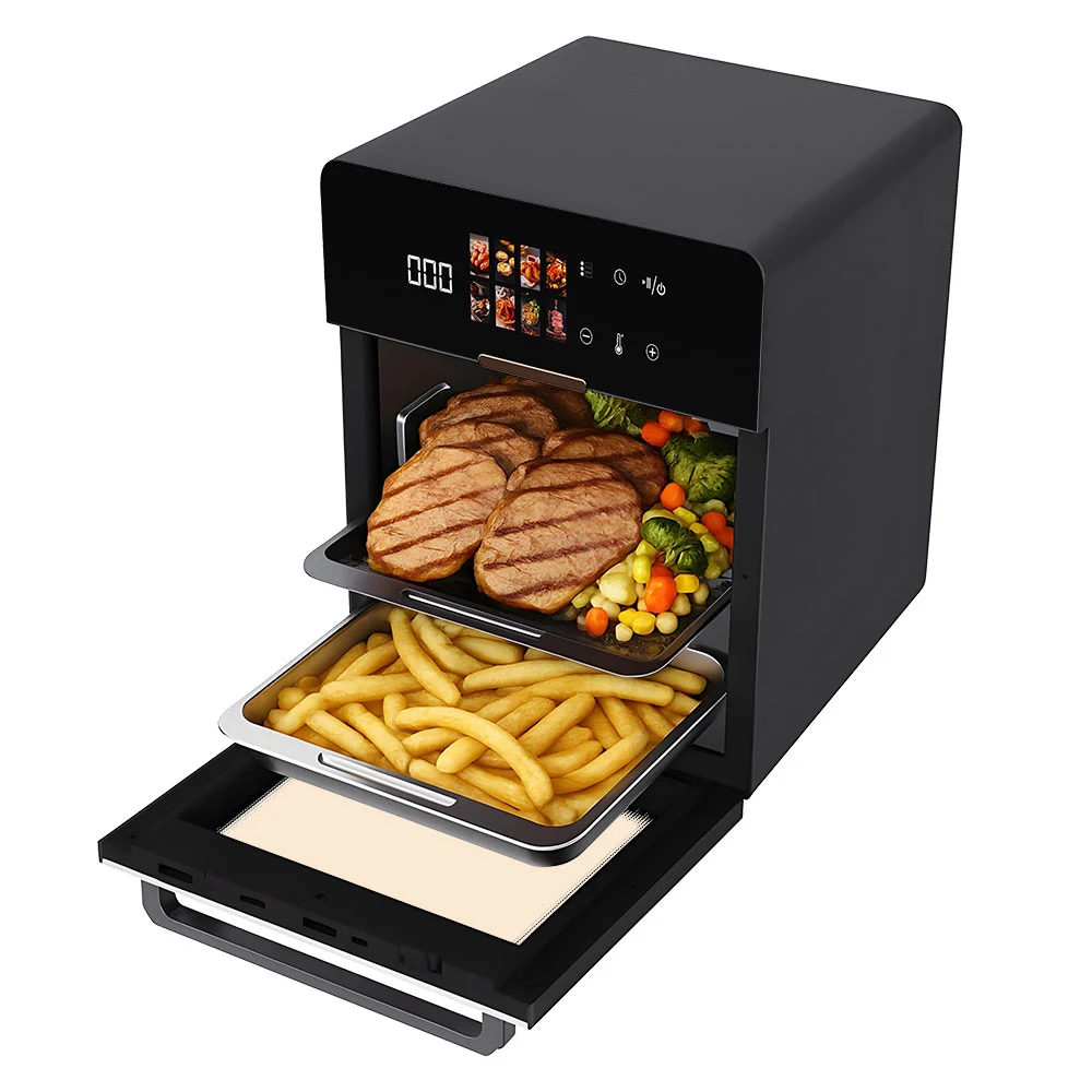 Friteuză cu Aer Cald iHunt Bro Air Fryer Oven, 18L, 1800W, Ecran Touch LED, 8 Programe de Gătire, Temperatură Reglabilă, Timer, Menținere la Cald [4]