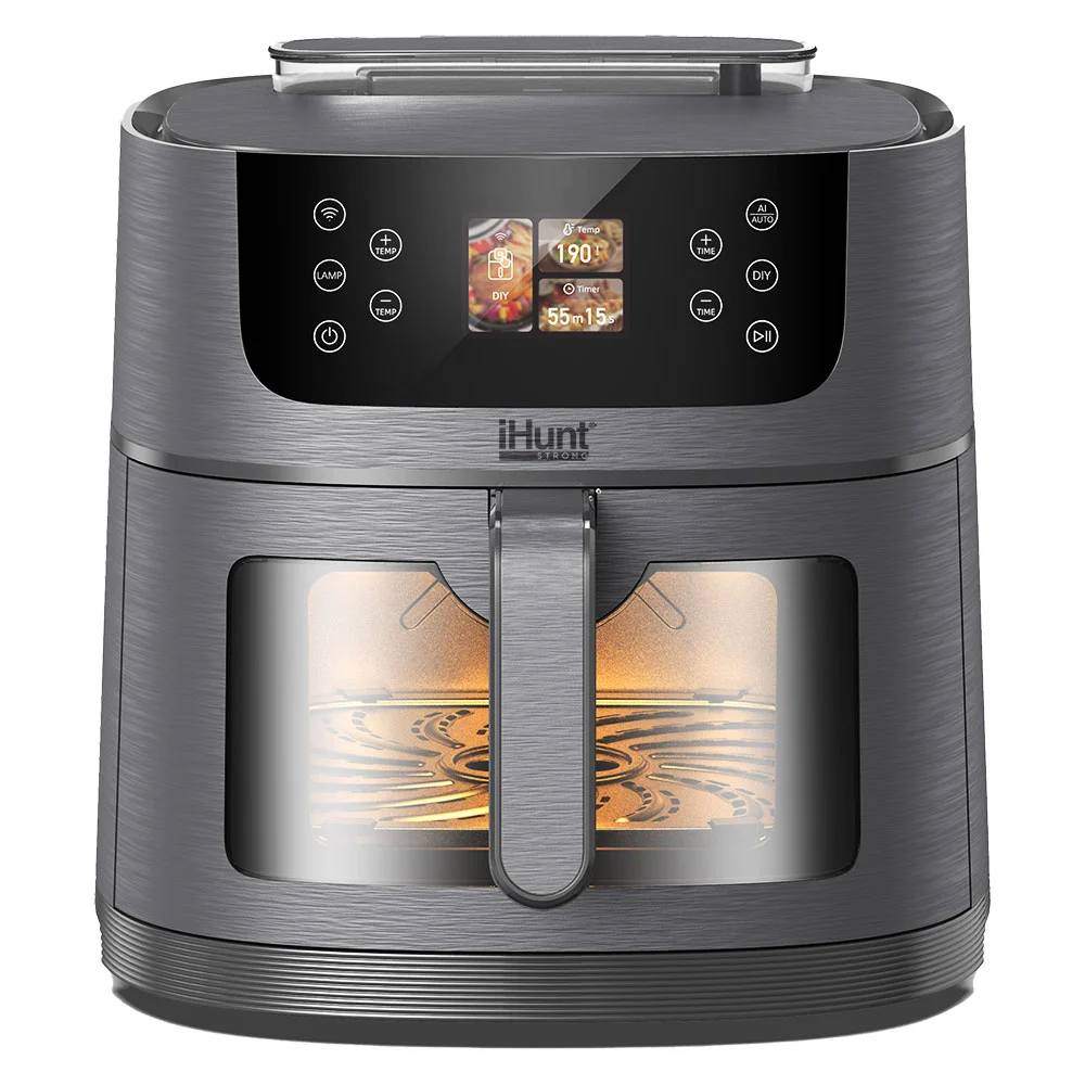 iHunt Bro Air Fryer AI Steam Hot Air Fryer & Rotisserie, 8L, 1800W, AI Steam, Wi-Fi, 12 AI Programs, App Control, Digital Display [2]