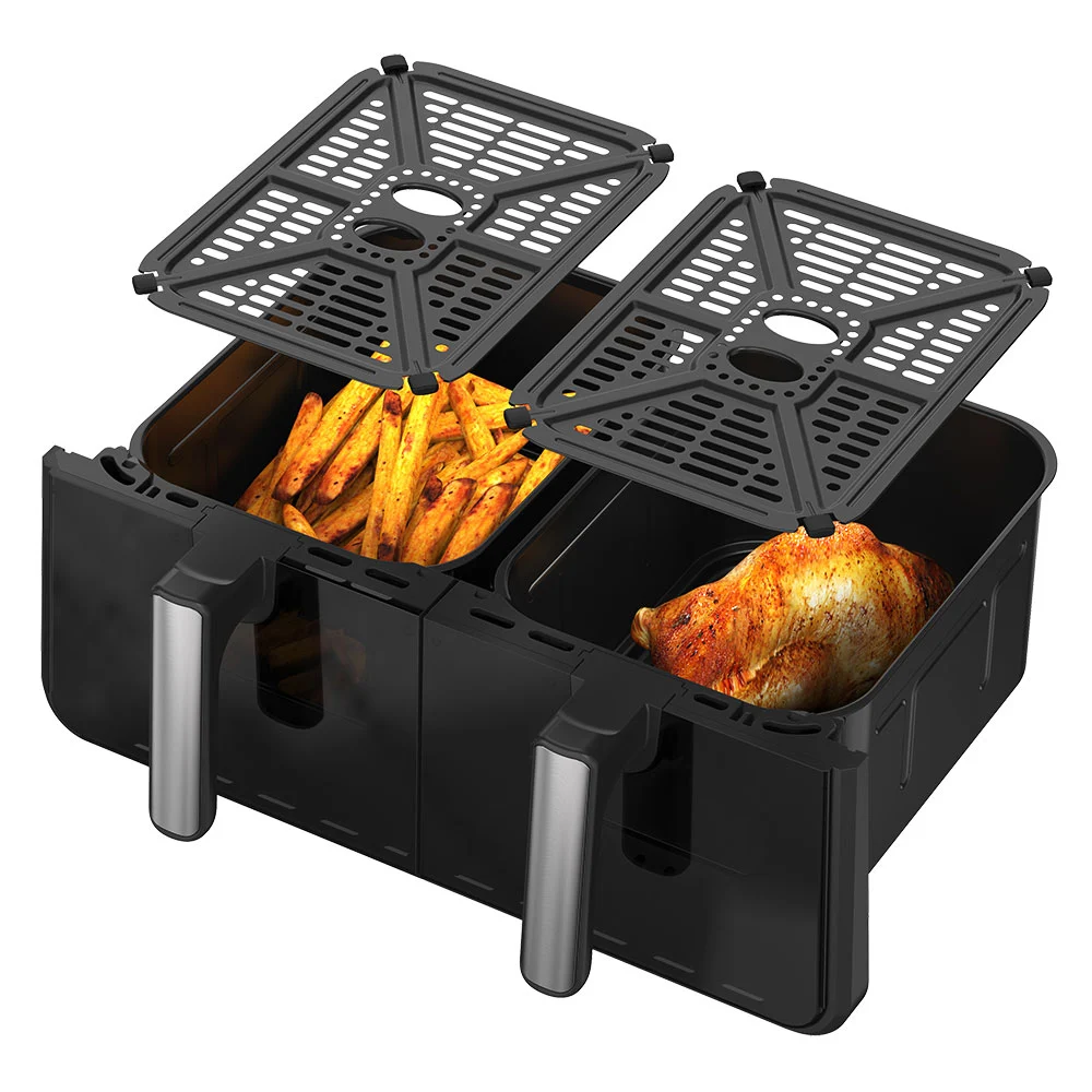 iHunt Bro Dual Air Fryer Hot Air Fryer, 10L, 2200W, Dual Zone, LED Touch Display, Adjustable Temperature 80-200°C, Timer [5]