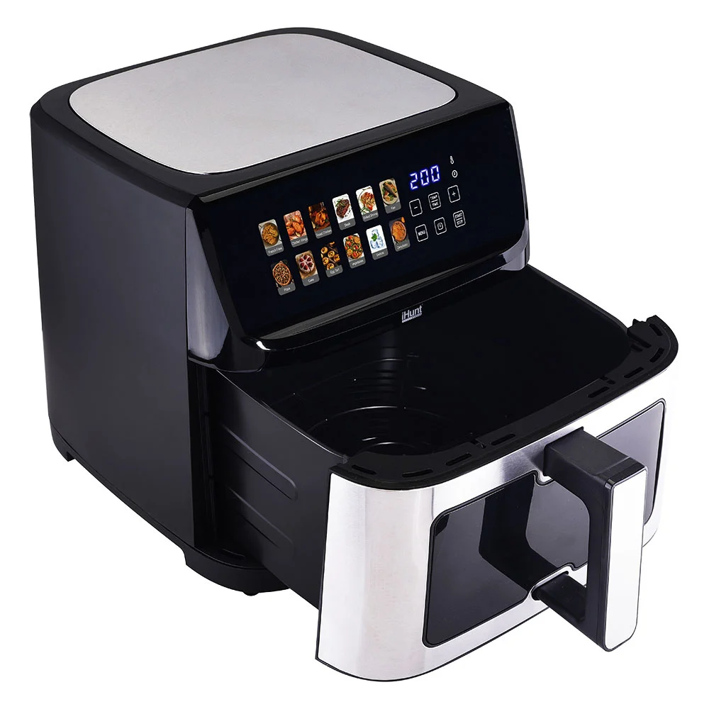Friteuză cu Aer Cald iHunt Bro Air Fryer, 11L, 2300W, Ecran Touch LED, Încălzire 360°, Dublă Încălzire, Temperatură Reglabilă 80-200°C, Timer [7]