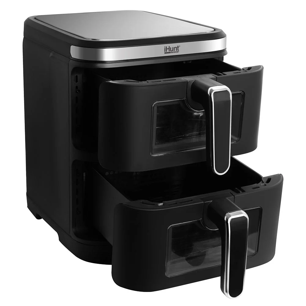 iHunt Bro Air Fryer 11L Dual Stack Hot Air Fryer, 2800W, Dual Independent Cooking Zones, Digital Display, Adjustable Temperature, Timer [3]