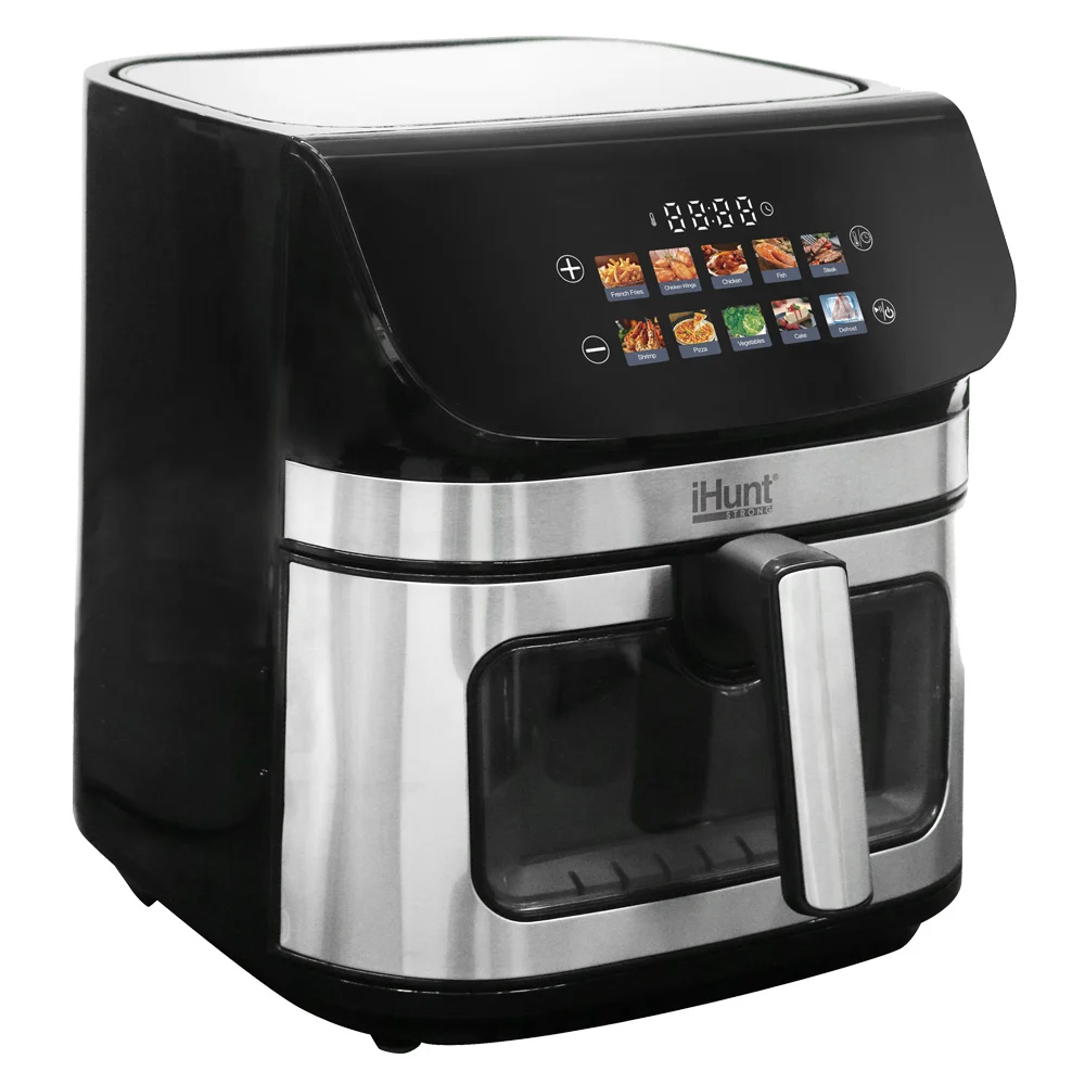 Friteuză cu Aer Cald iHunt BRO Air Fryer II Ultra, 9L, 2200W, Ecran Touch LED, Temperatură Reglabilă, Timer, Menținere la Cald, Recipient Antiaderent [3]