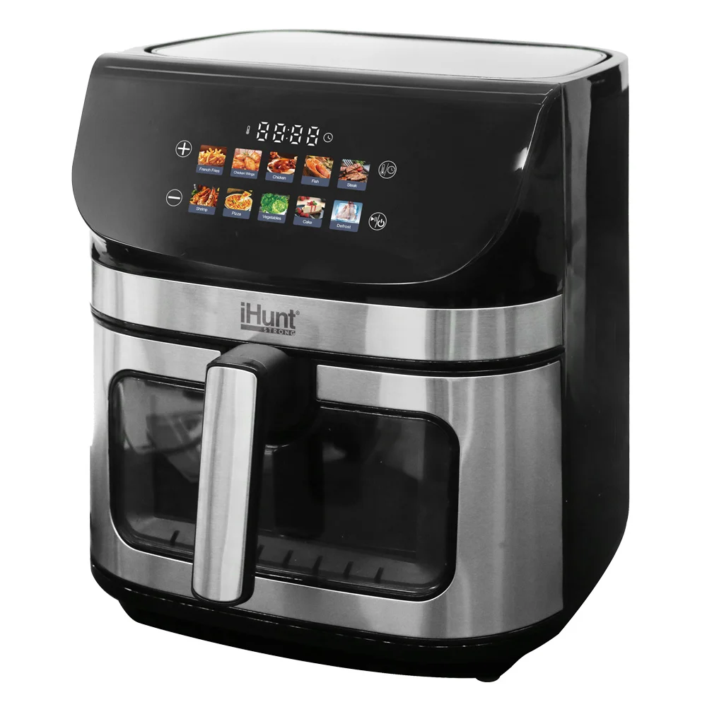 Friteuză cu Aer Cald iHunt BRO Air Fryer II Ultra, 9L, 2200W, Ecran Touch LED, Temperatură Reglabilă, Timer, Menținere la Cald, Recipient Antiaderent [4]