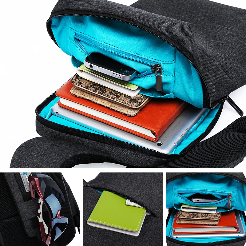 Ghiozdan pe umar (Rucsac) Multifunctional iSEN Urban Bag 2, Negru, Capacitate 4 litri/10Kg, Rezistent la apa si la uzura, Catarama ajustabila, Buzunar frontal [4]