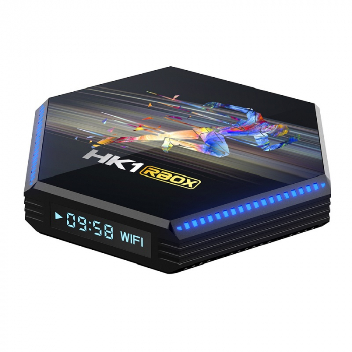 TV Box HK1 RBOX R2 Smart Media Player, 8K, 4GB RAM, 64GB ROM, Rockchip RK3566 QuadCore, Android 11, USB 3.0 dualstore.ro imagine noua idaho.ro