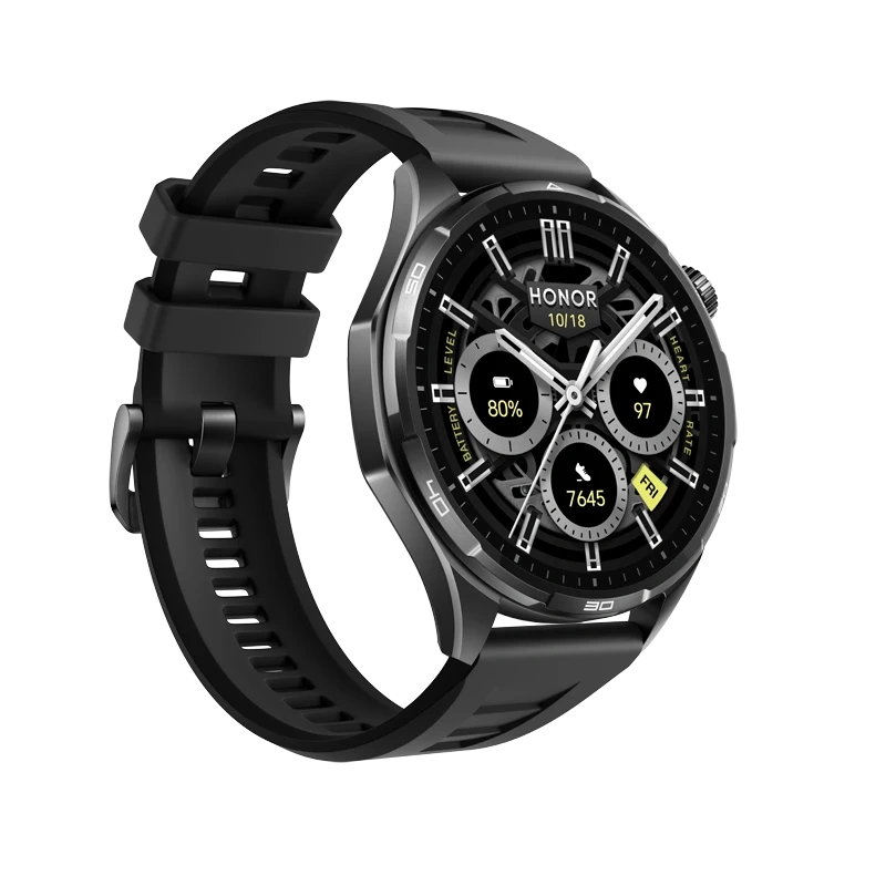 HONOR Watch 6 Shadow Black Black Fluoroelastomer Strap [4]