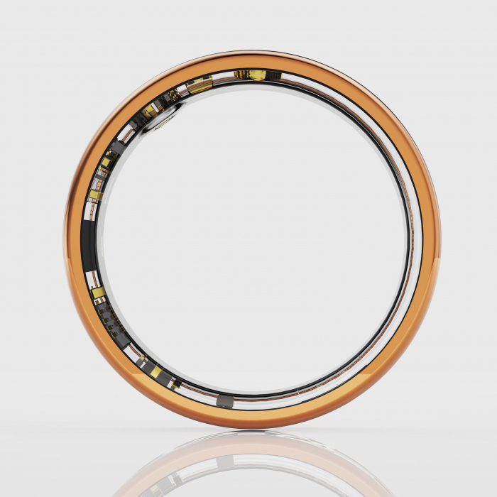 iSEN R10M Okos Gyűrű Arany Felhő Mintával, Egészség, Alvás, Szívritmus és Kalória Monitorozás, Kapcsolatok Hozzáadása és Intelligens Kamera Vezérlés, Lépés- és Távolságszámláló, 15mAh [4]