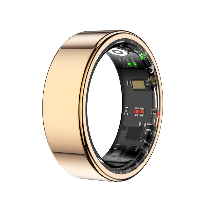Inel Inteligent R11C, Auriu Roz, Bluetooth 5.2, Puls, SpO2, HRV, Monitorizare Stres și Somn, Moduri Sport, Control prin Gesturi, 1ATM, QRing, Autonomie 5–7 Zile [4]