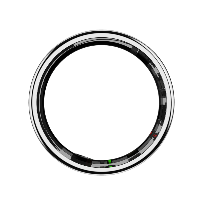 R11C Smart Ring, Silver, Bluetooth 5.2, Heart Rate, SpO2, HRV, Stress & Sleep Monitoring, Sports Modes, Gesture Control, 1ATM, QRing, 5–7 Days Battery Life [5]
