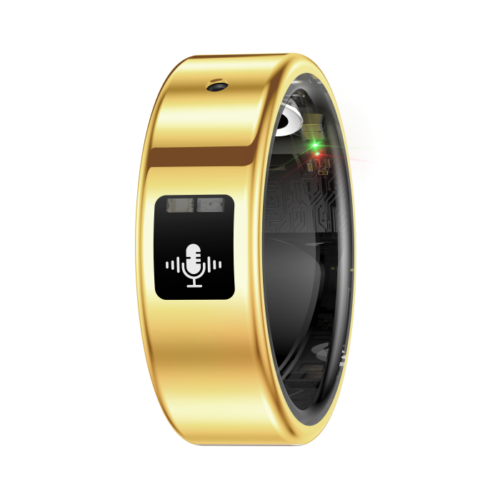 Inel Inteligent iSEN SR116, Auriu, Bluetooth 5.4, AI Recording, Traducere AI, Puls, SpO2, Monitorizare Somn, Control Video, IP68, LoraFit, Android și iOS [4]