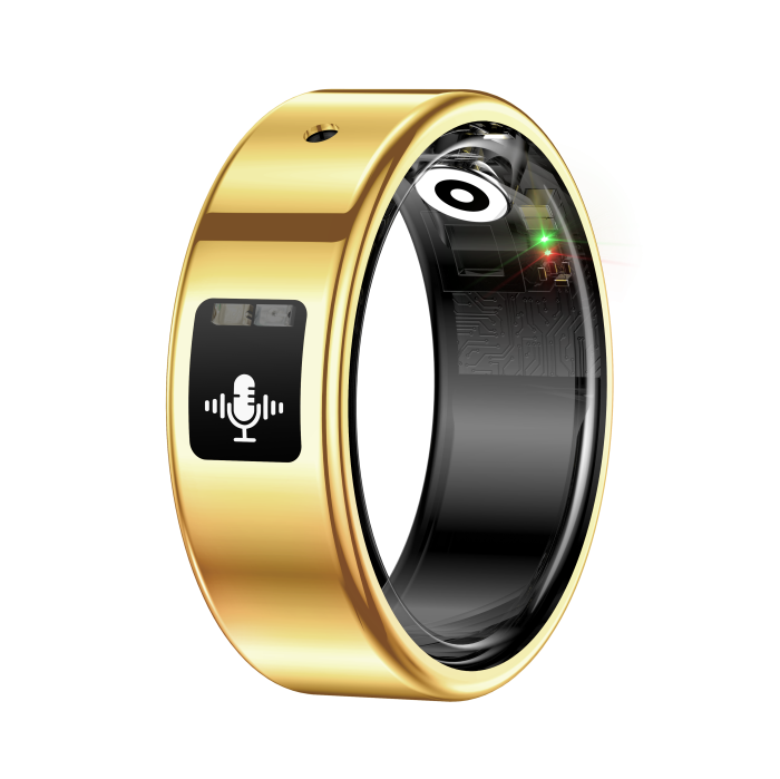 Inel Inteligent iSEN SR116, Auriu, Bluetooth 5.4, AI Recording, Traducere AI, Puls, SpO2, Monitorizare Somn, Control Video, IP68, LoraFit, Android și iOS [5]