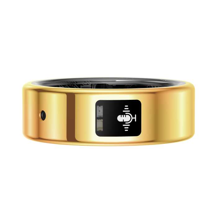 Inel Inteligent iSEN SR116, Auriu, Bluetooth 5.4, AI Recording, Traducere AI, Puls, SpO2, Monitorizare Somn, Control Video, IP68, LoraFit, Android și iOS [8]