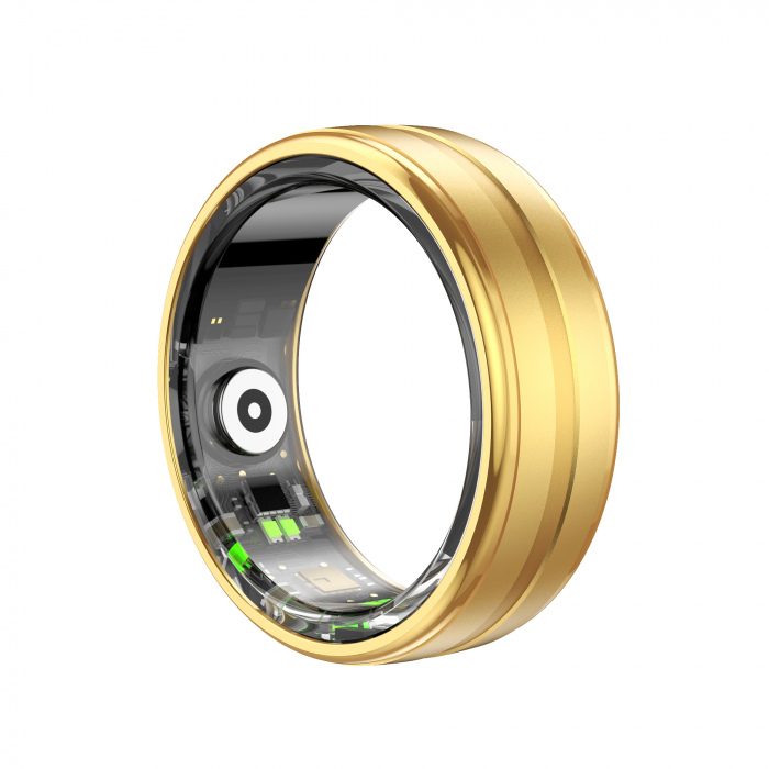 Inel iSEN R06 Smart Ring Gold, HR, SpO2, Monitorizare somn, Contor pasi, Multi Sport, Aplicatie dedicata: QRing, 15mAh, 5ATM [2]