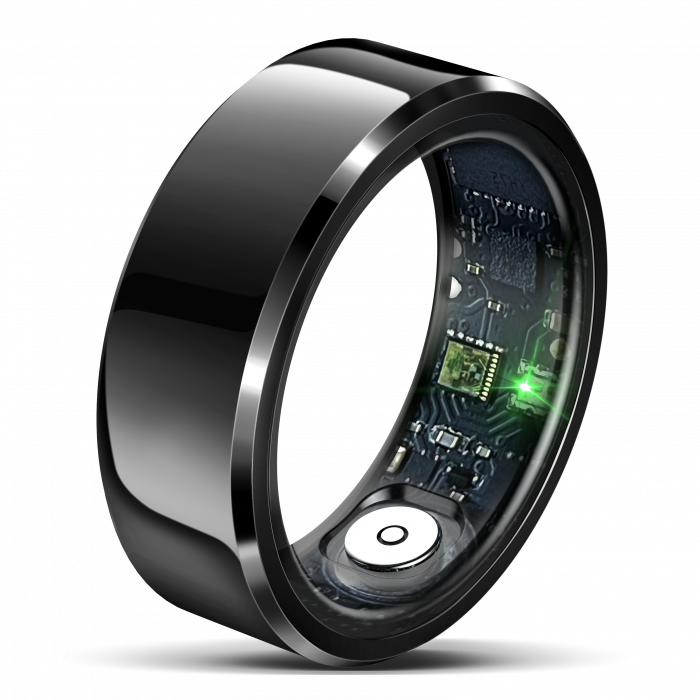 Inel iSEN R6 Smart Ring, HR, SpO2, Tensiune, Temperatura, Monitorizare somn, Multi Sport, Aplicatie dedicata: ECTRI, 18mAh, IP68, Black