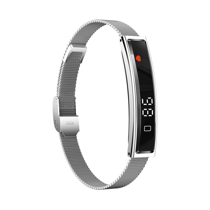 Bratara Inteligenta iSEN B3, Alb, Otel inoxidabil, 18mAh, Monitorizare Ritm Cardiac & Oxigen din Sange, Urmarire Somn & Activitate, Sanatate Feminina, Asistent AI, Incarcare Magnetica [5]