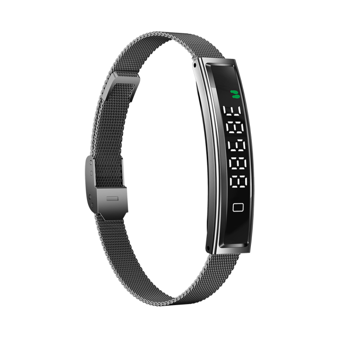 Bratara Inteligenta iSEN B3, Negru, Otel inoxidabil, 18mAh, Monitorizare Ritm Cardiac & Oxigen din Sange, Urmarire Somn & Activitate, Sanatate Feminina, Asistent AI, Incarcare Magnetica [8]