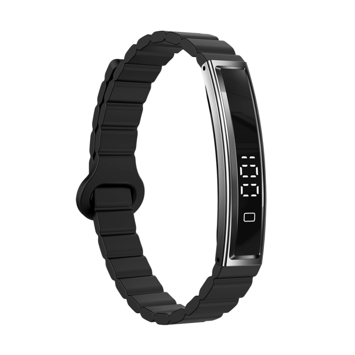 Bratara Inteligenta iSEN B3, Negru+Argintiu, Silicon, 18mAh, Monitorizare Ritm Cardiac & Oxigen din Sange, Urmarire Somn & Activitate, Sanatate Feminina, Asistent AI, Incarcare Magnetica [7]