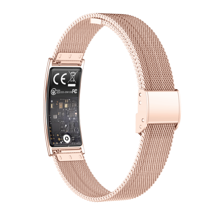 iSEN B8 Smart Watch, Pink with Pink bracelet, Zinc alloy, Heart Rate & Blood Oxygen Monitoring, Pressure Detection, Sleep & Activity Tracking, Female Health, 33mAh, BLE 5.3, Magnetic Charging [3]